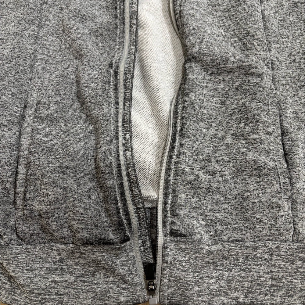 Figs Light Gray Knit Hoodie - Picture 3 of 6